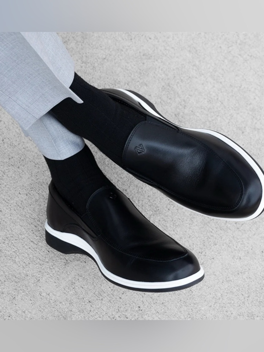 Amberjack The Slip On Men’s Dress Shoe In Onyx Sz 9M